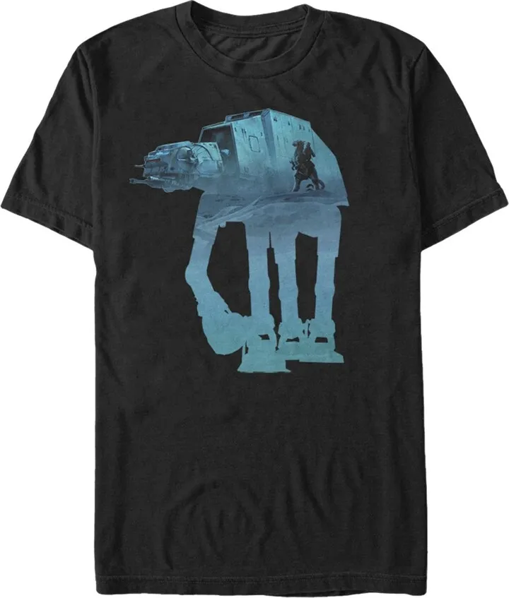 Men's Star Wars AT-AT Tauntaun Silhouette T-Shirt - Black - Small