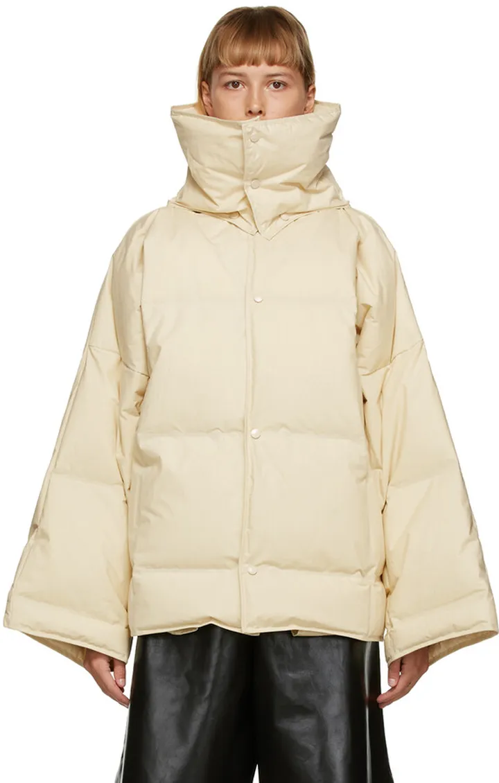 Bottega Veneta Off-White Down Puffer Coat