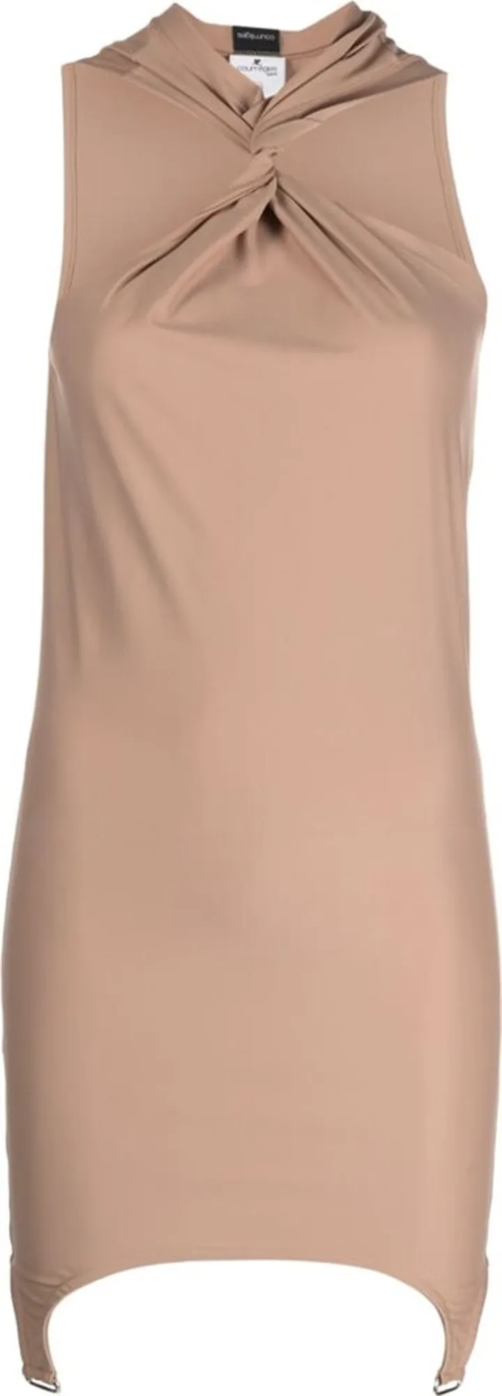 Twist-Detailing Suspender Mini Dress