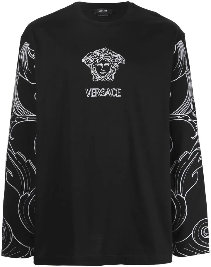 Medusa-print detail T-shirt