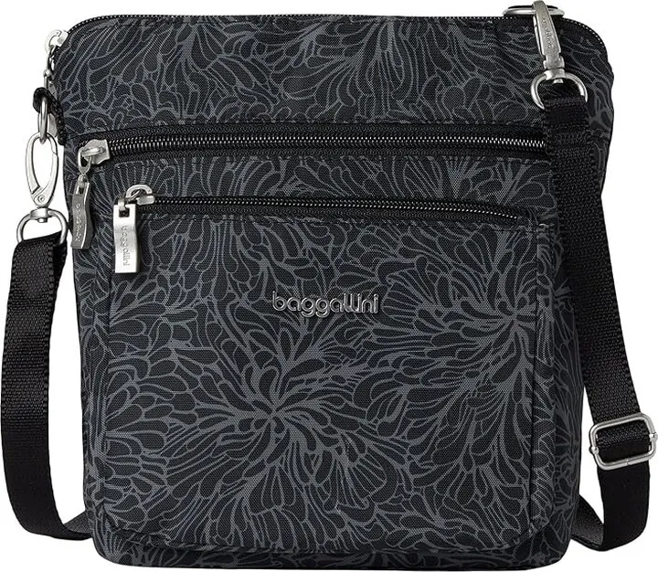 Baggallini Modern Pocket Crossbody (Midnight Blossom) Cross Body Handbags