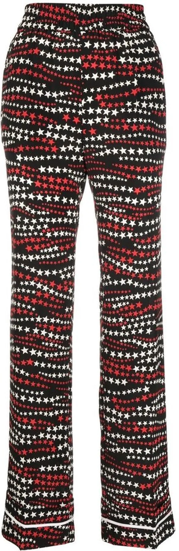Star-Print Silk Trousers