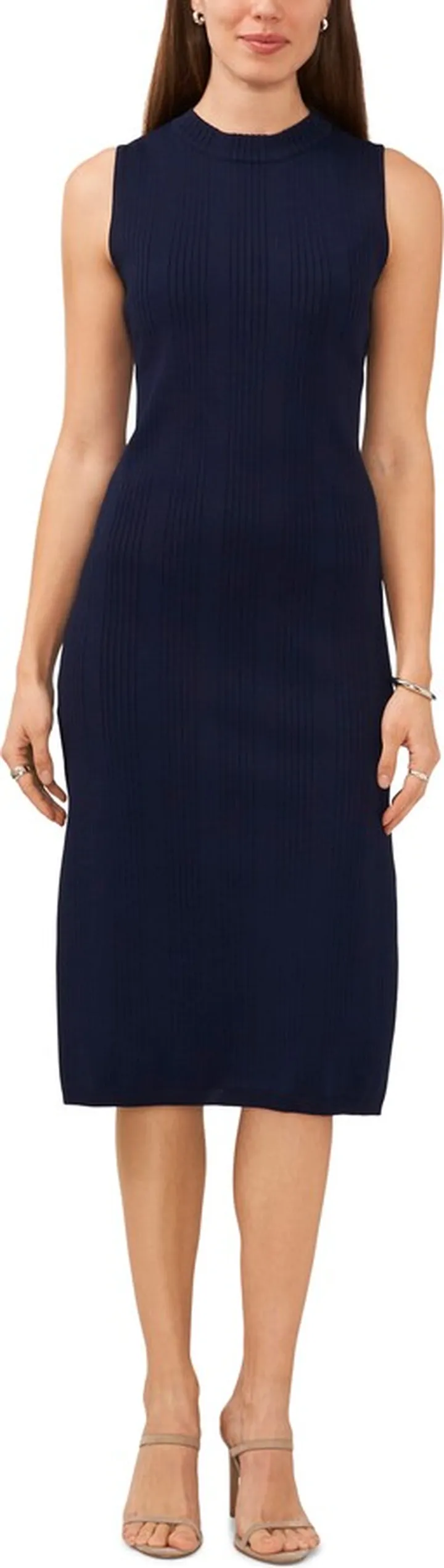 Sleeveless Rib Sweater Dress