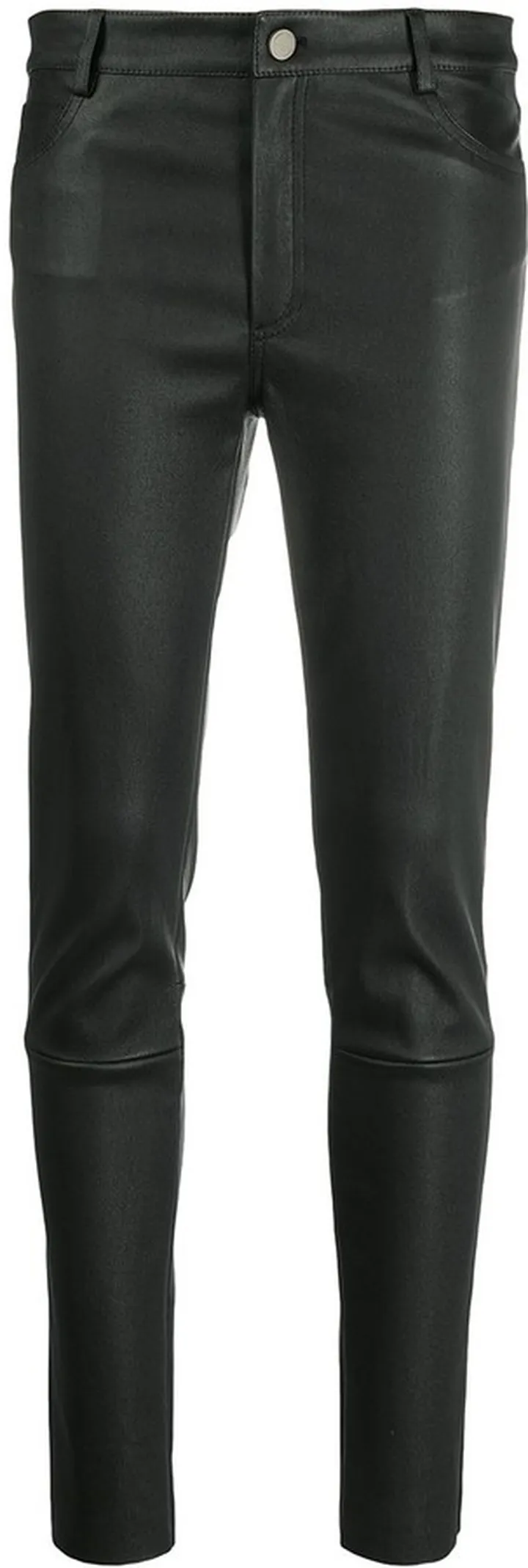 Mid-Rise Slim-Cut Trousers