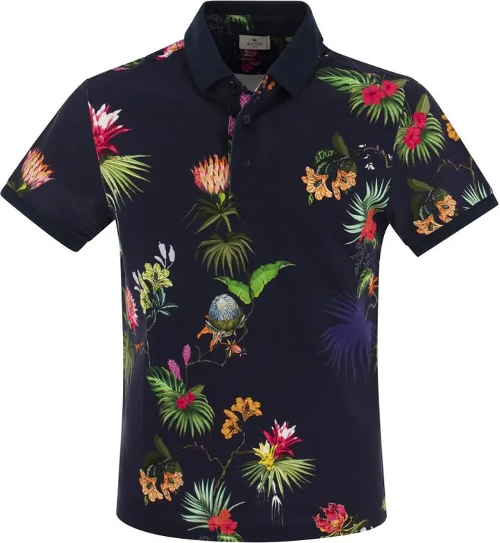 Etro Floral-Print Short-Sleeved T-Shirt