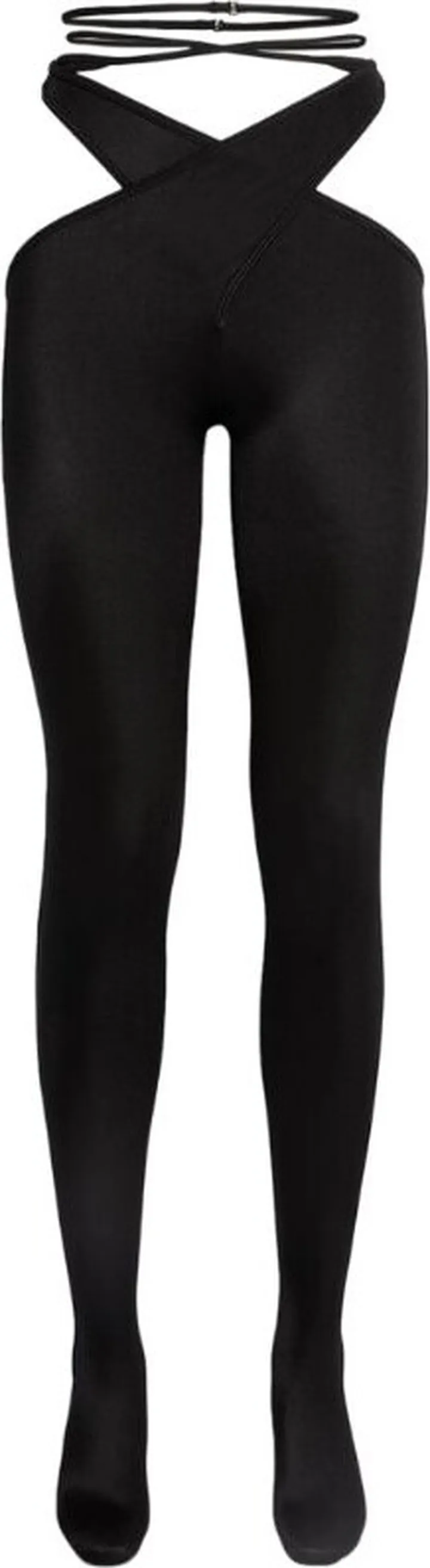 Wolford X Mugler Cut-Out Lace-Up Tights