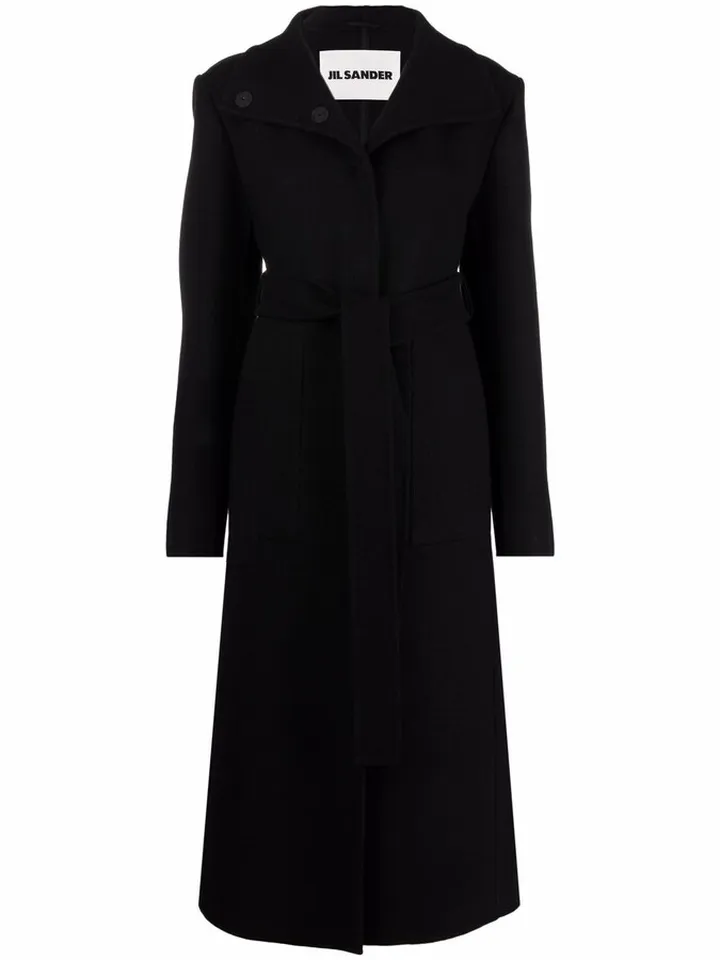 Belted Wool Trench Coat