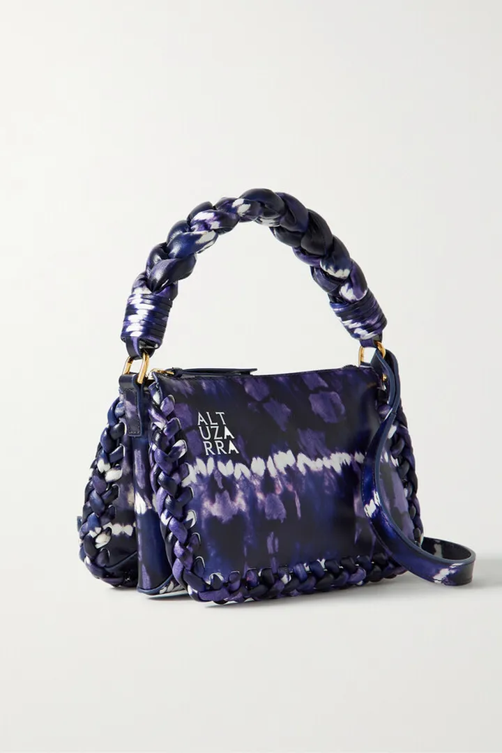 Altuzarra - Braided Small Tie-dyed Leather Shoulder Bag - Purple