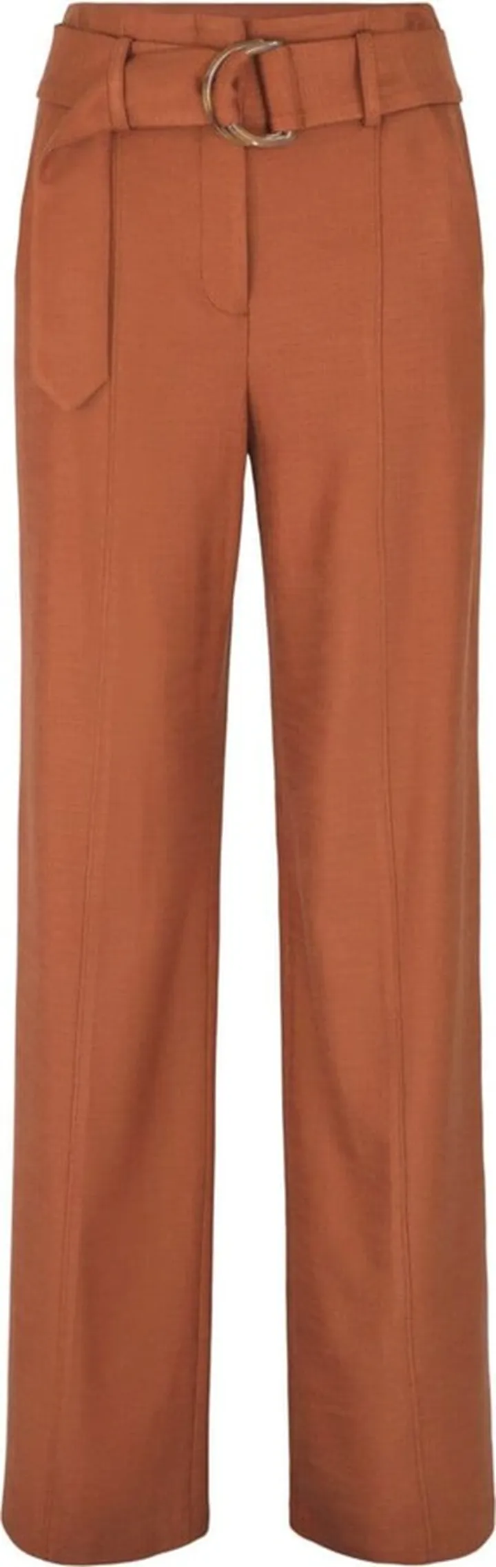 Sunny belted straight-leg trousers
