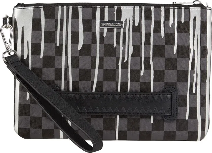 Platinum Drips Pouchette Handbag Black