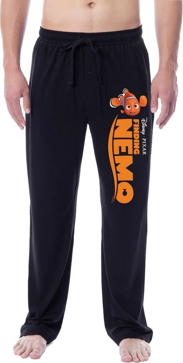 Disney Mens' Finding Nemo Film Movie Character Sleep Pajama Pants (XXX-Large) Black