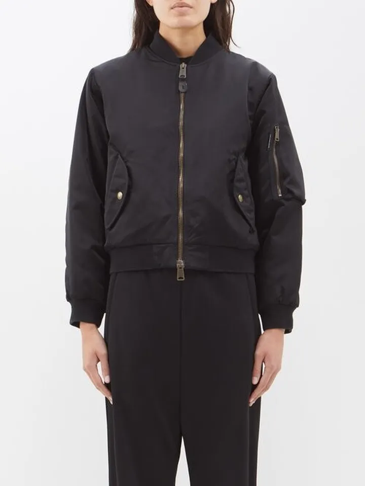 Cropped Bomber Jacket