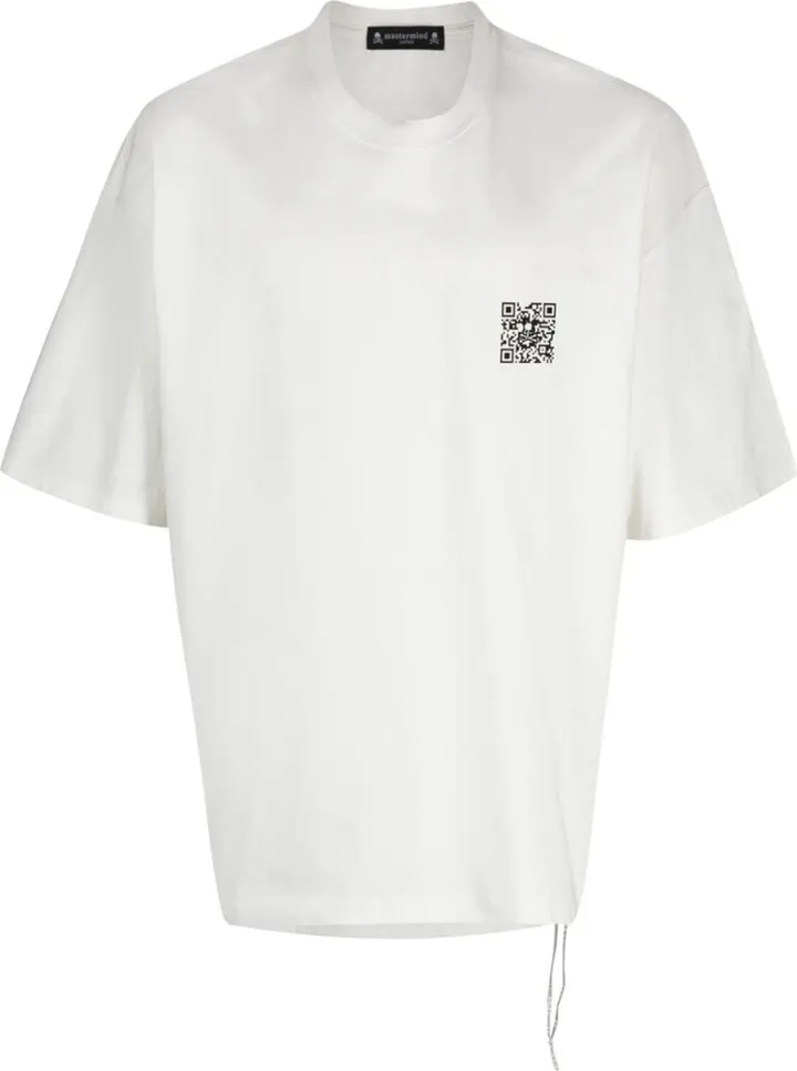 Skull QR Code-print T-shirt