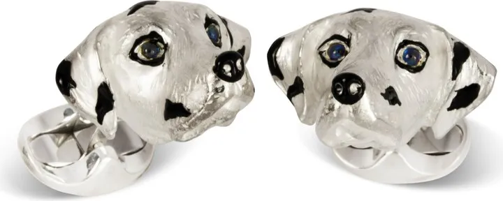 Deakin & Francis - Deakin & Francis Sterling Silver Dalmatian Dog Cufflinks