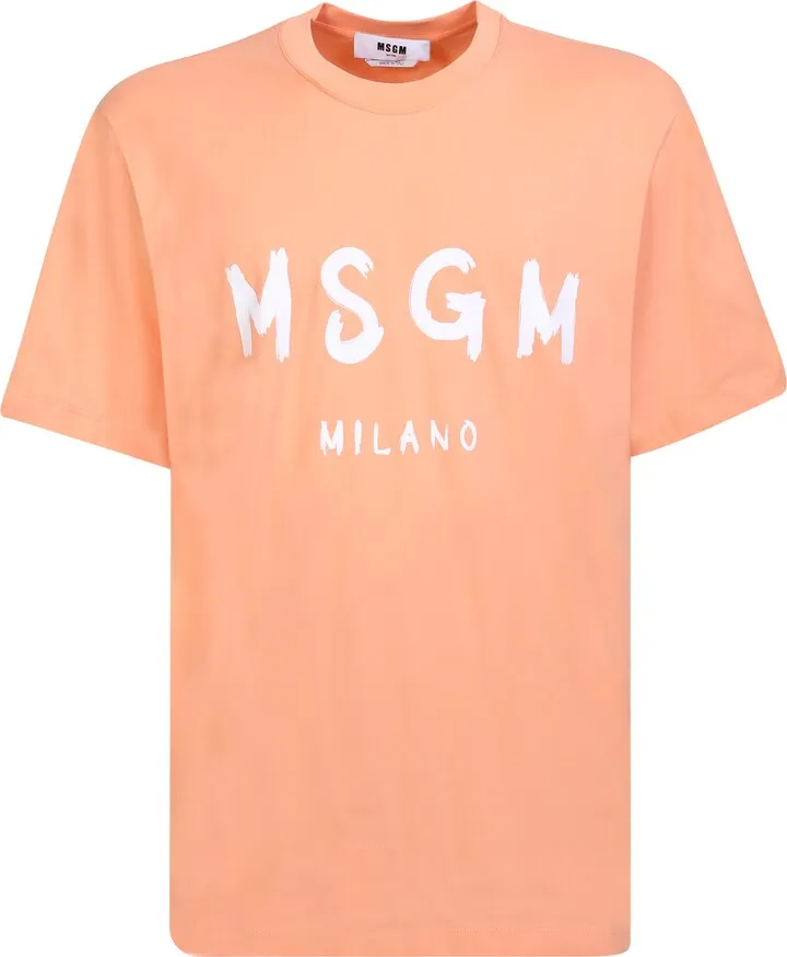 Logo Orange And White T-shirt