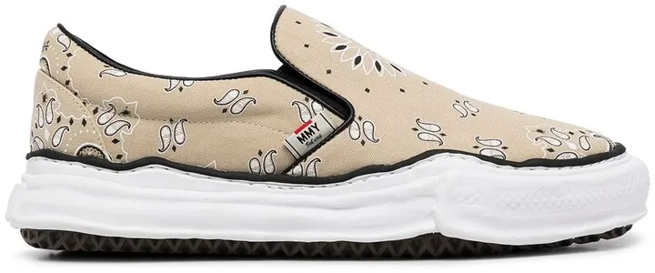 Bandana-Print Slip-On Sneakers