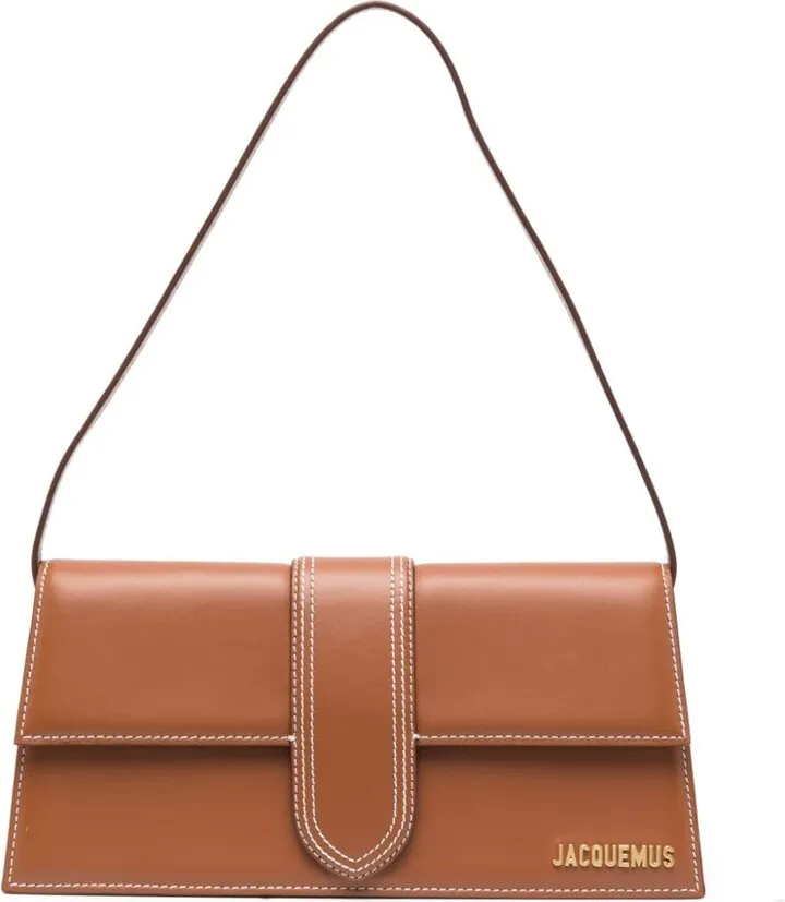 Logo-Plaque Leather Shoulder Bag