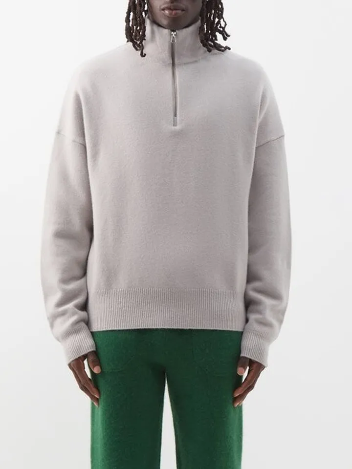 Hike Half-zip Stretch-cashmere Sweater