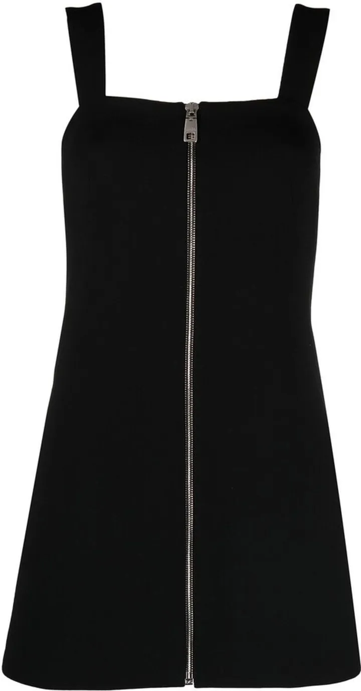 A-line zip-up minidress