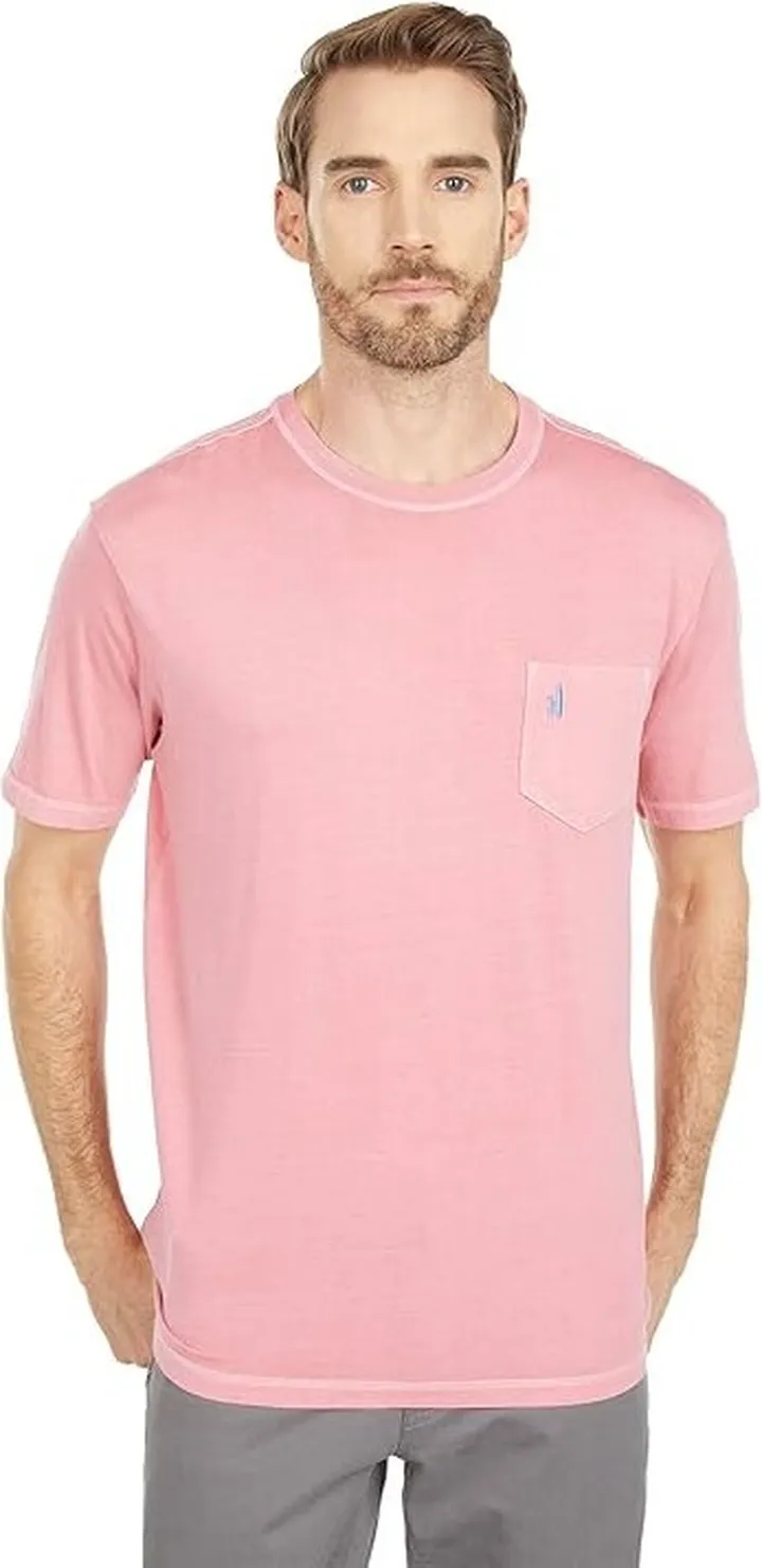 johnnie-O Dale Crew Neck T-Shirt (Malibu Red) Men's Clothing