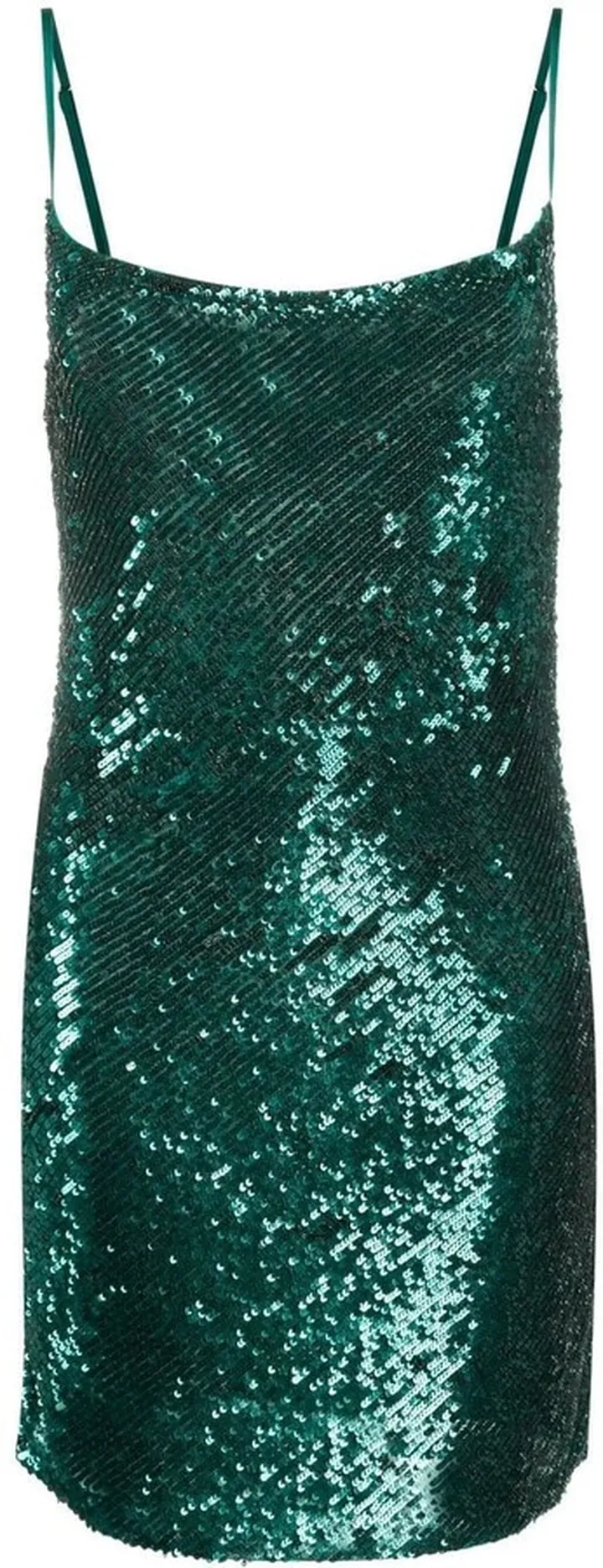 Cowl-Neck Sequinned Mini Dress