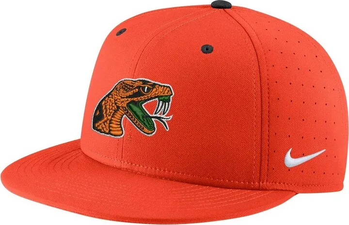 Men's Nike Orange Florida A & M Rattlers True AeroBill Performance Fitted Hat