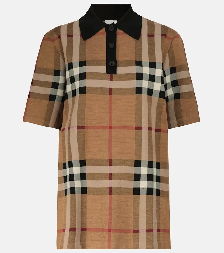 Checked polo shirt