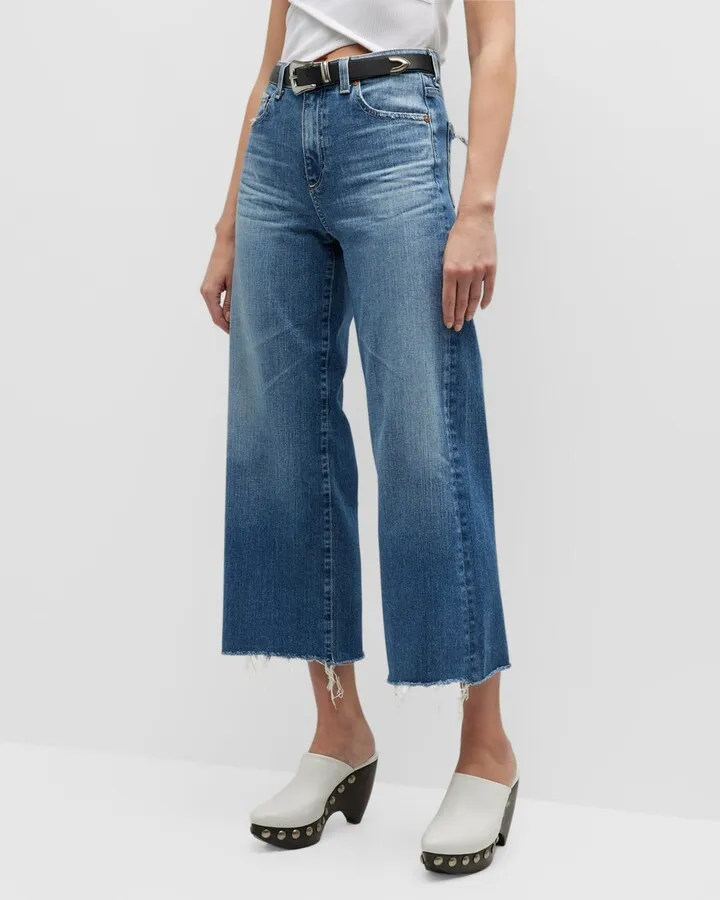 Saige High Rise Wide-Leg Crop Jeans