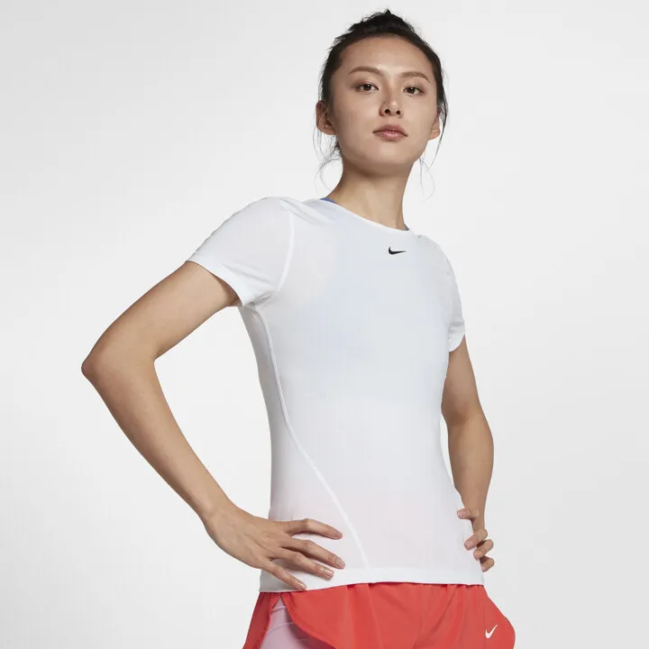 Women's Nike Pro Short-Sleeve Training Top in White