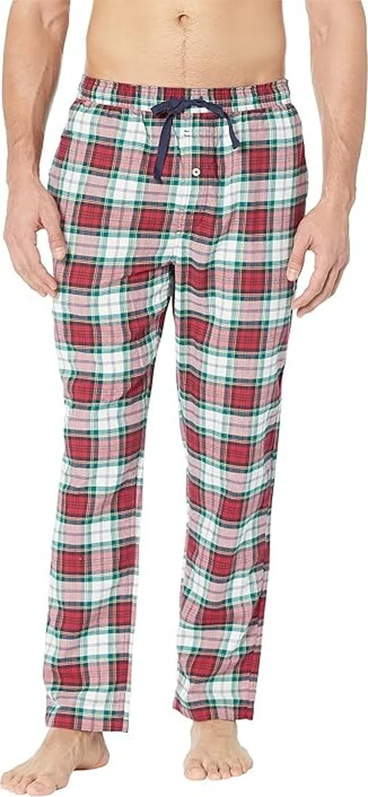 Southern Tide Pinedrop Plaid Lounge Pants (Charleston Red) Men's Pajama