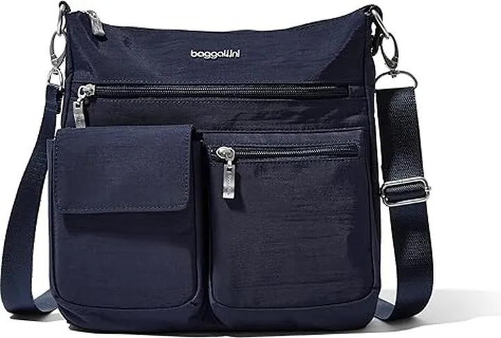 Baggallini Modern Everywhere Slim Crossbody (French Navy) Cross Body Handbags