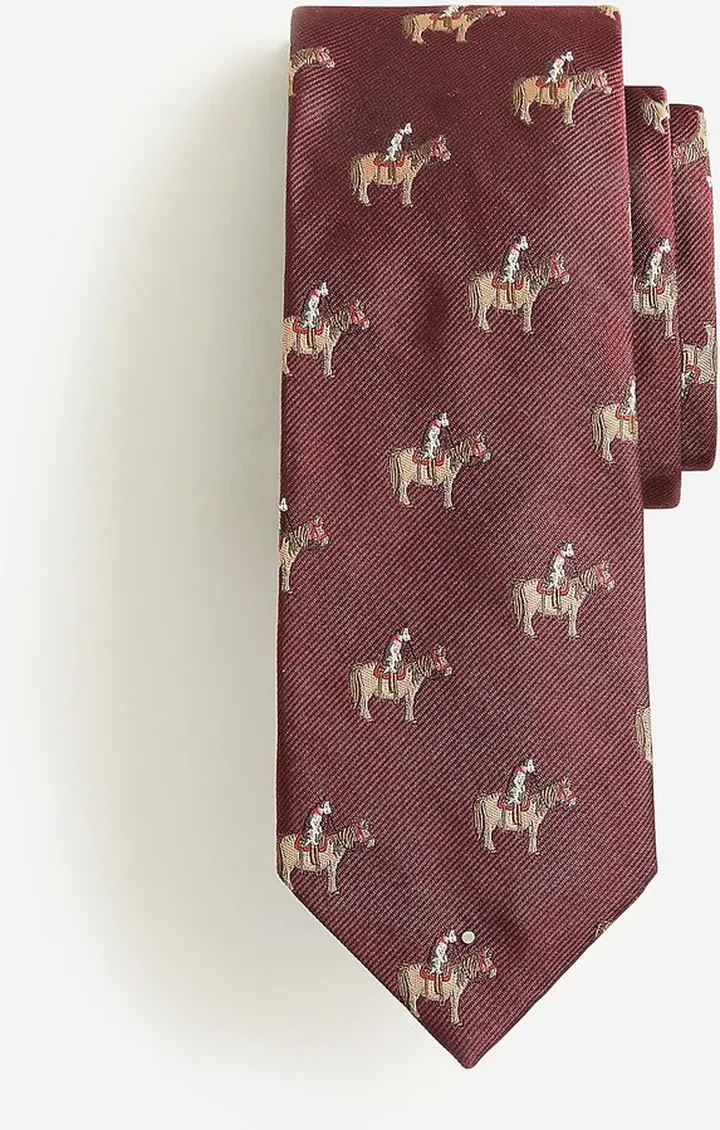 Dog and pony show silk tie
