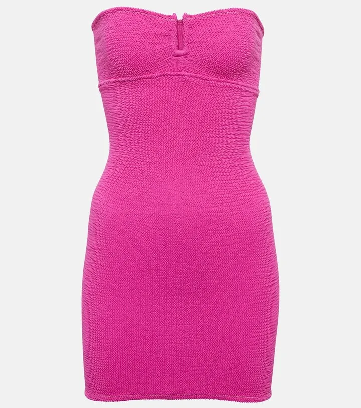 La Sciura textured bandeau minidress