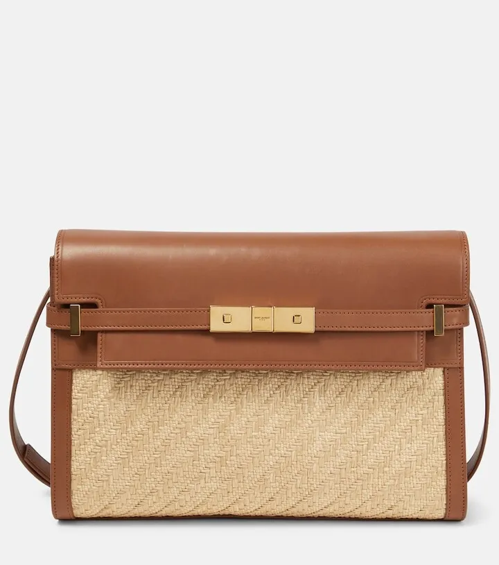Manhattan raffia shoulder bag