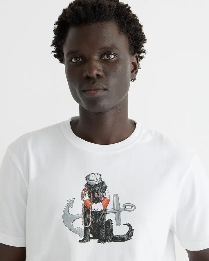 Made-in-the-USA guard graphic T-shirt