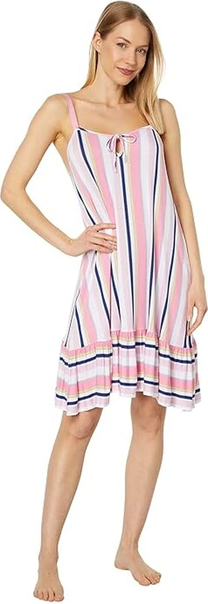 Tommy Bahama Sleeveless Short Gown (Multi Stripe) Women's Pajama