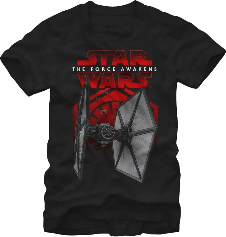 Men's Star Wars The Force Awakens TIE Fighter The Force Awakens T-Shirt - Black - Medium