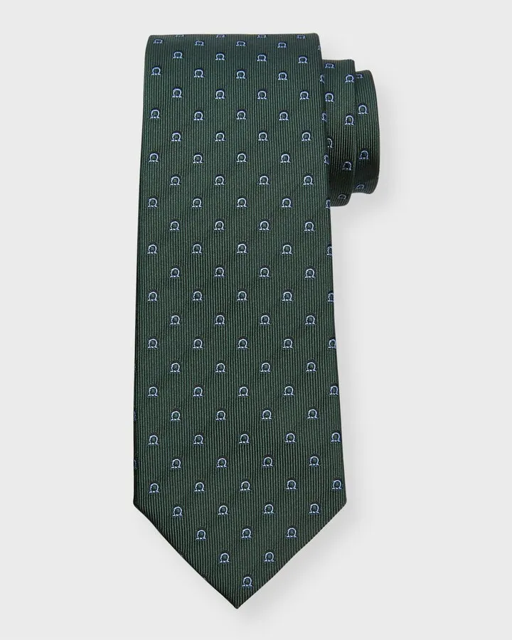 Men's Gancini Jacquard Silk Tie