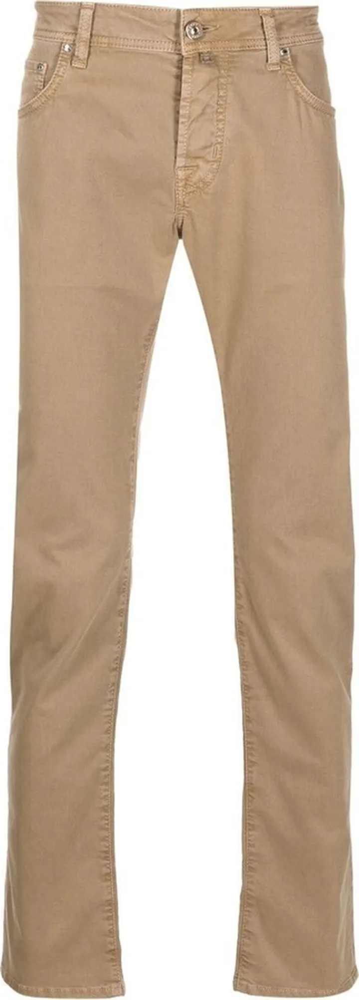 Five-Pocket Logo-Tag Straight-Leg Trousers