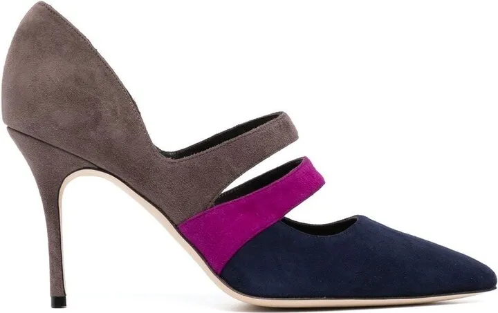 Marule colour-block suede pumps
