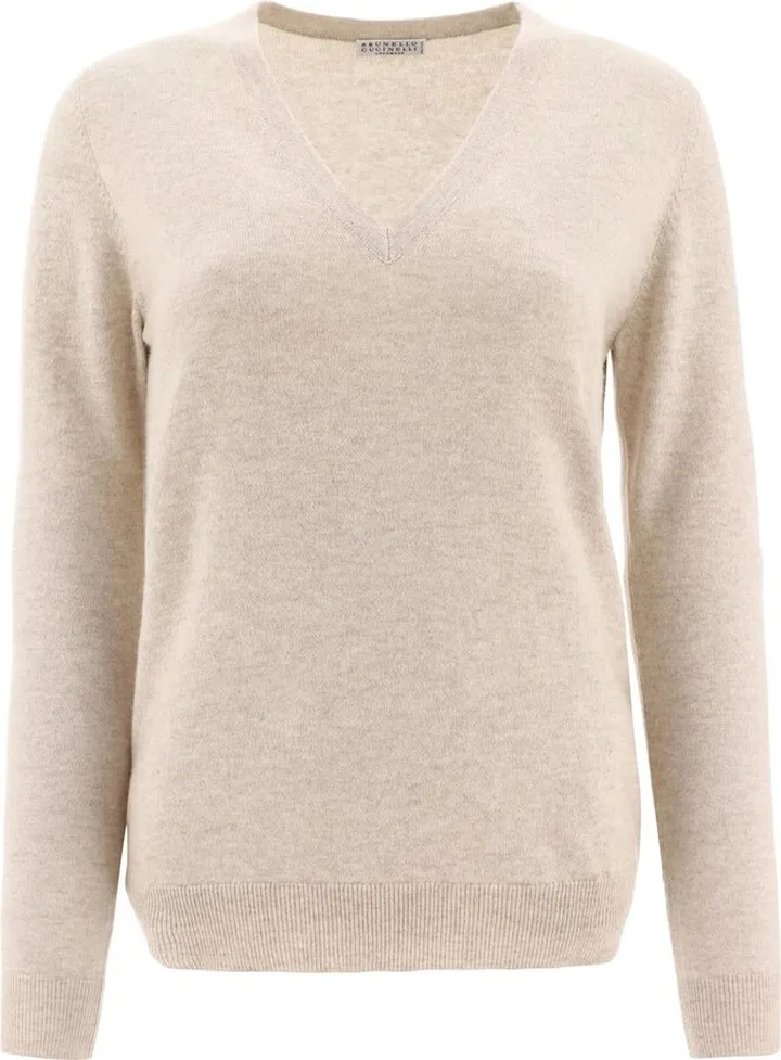 Brunello Cucinelli V-Neck Knitted Jumper