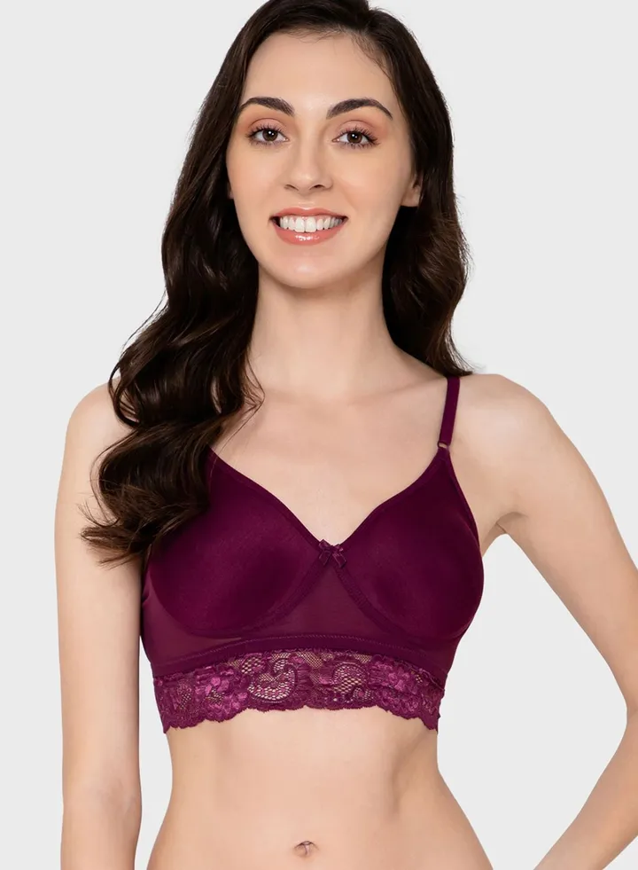Lace Plunge Neck Bra