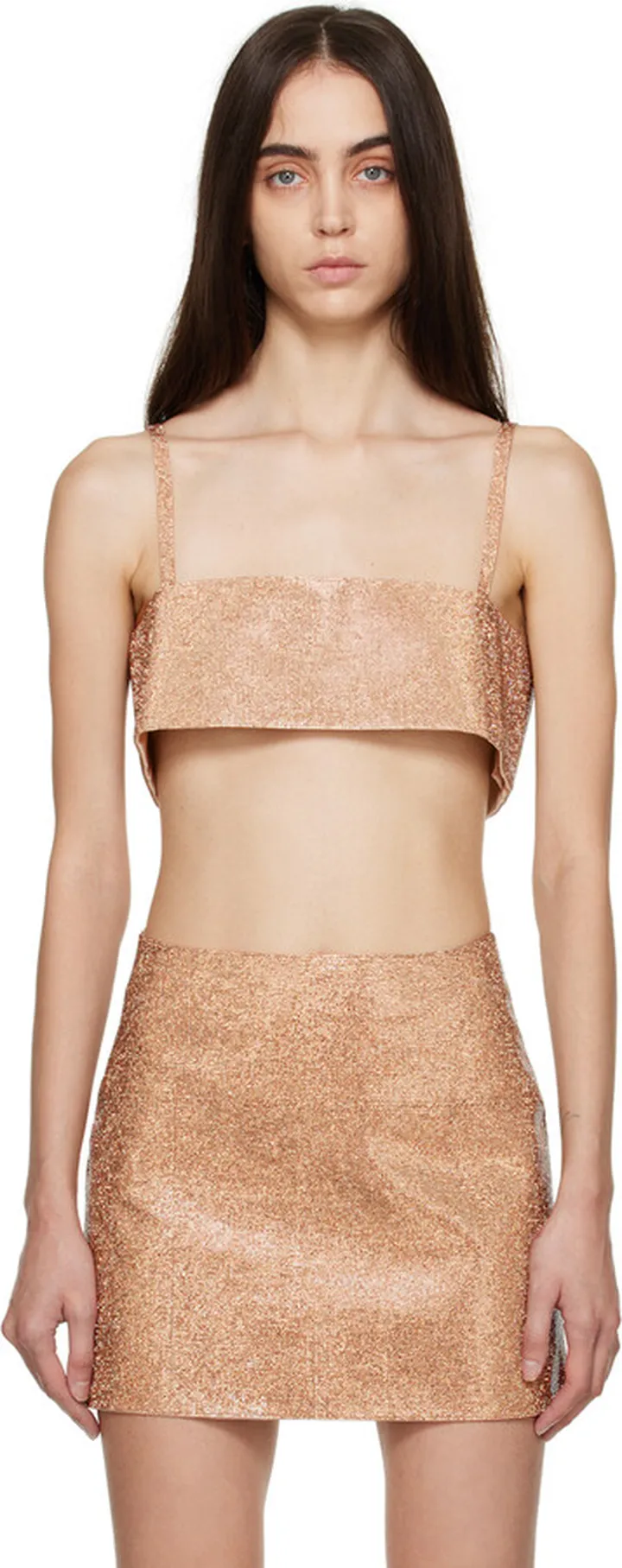 NUÉ Gold Rhinestone Camisole