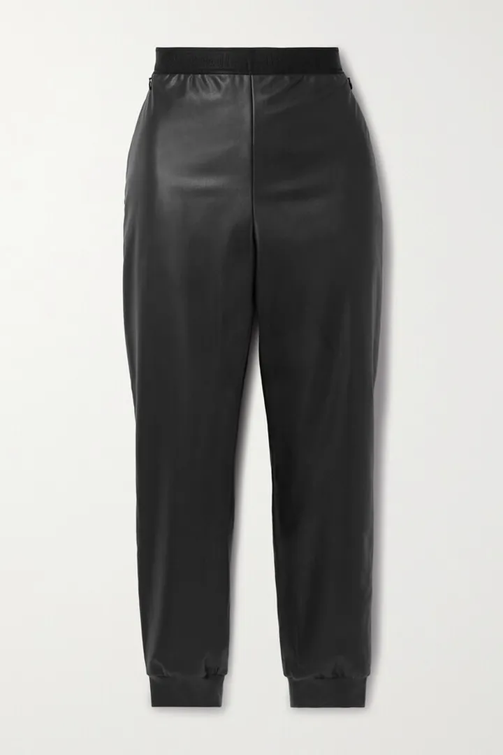Wolford - Vegan Leather Track Pants - Black