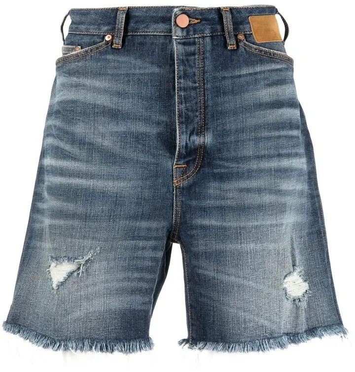 Frayed Denim Shorts