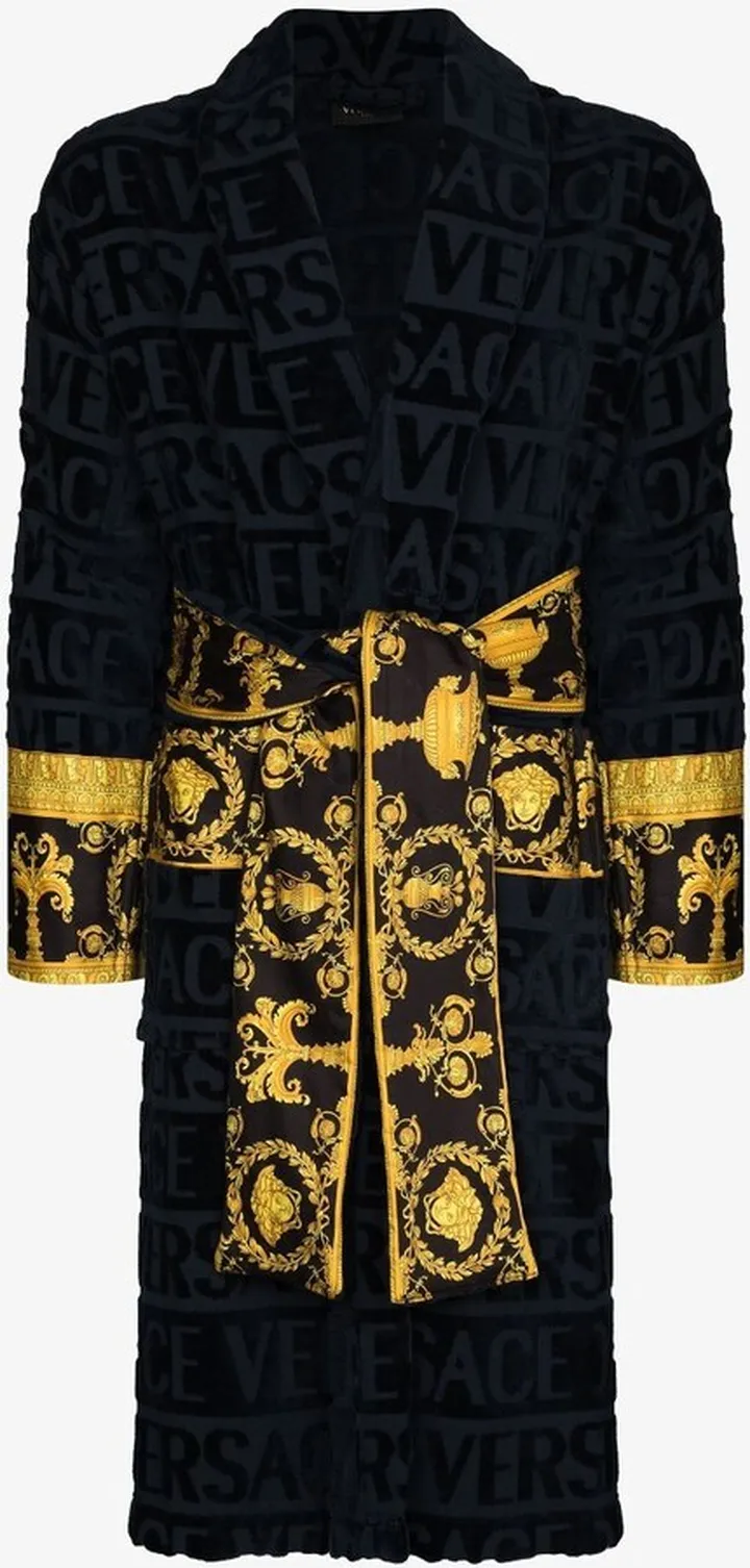 Barocco-Panel Logo Devoré Robe