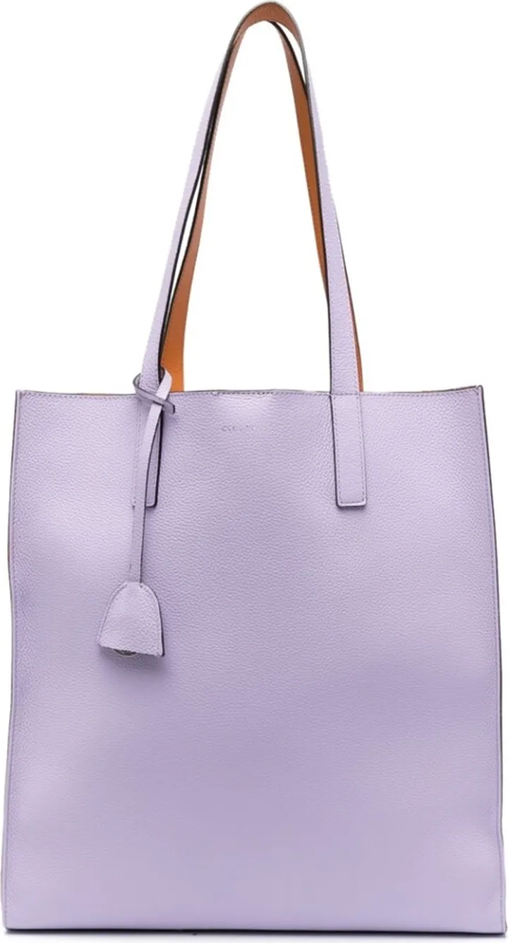 Logo-Detail Leather Tote Bag