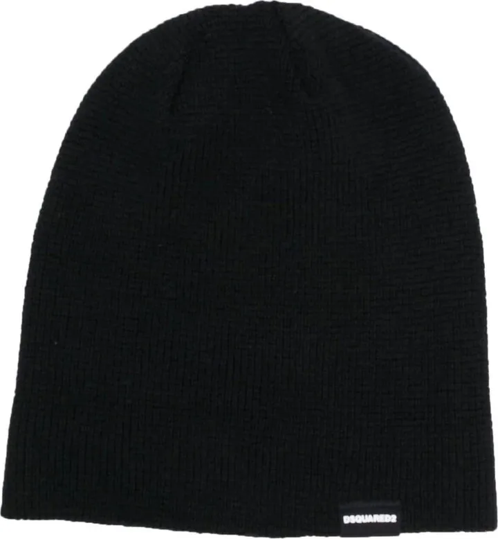 Logo-Tag Wool Beanie