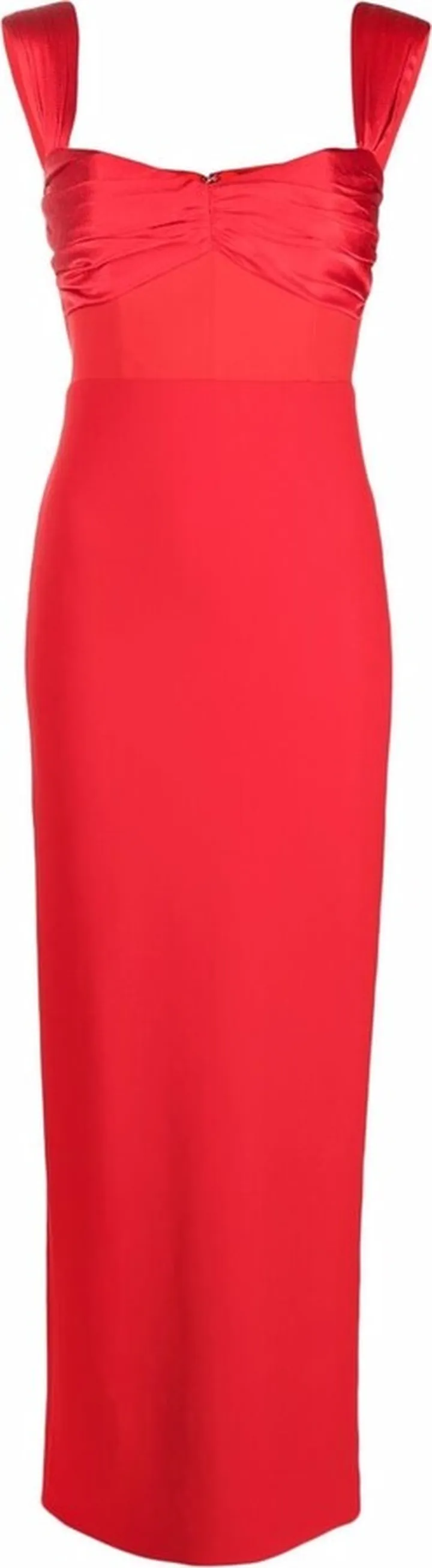 Calluna satin-trim column dress