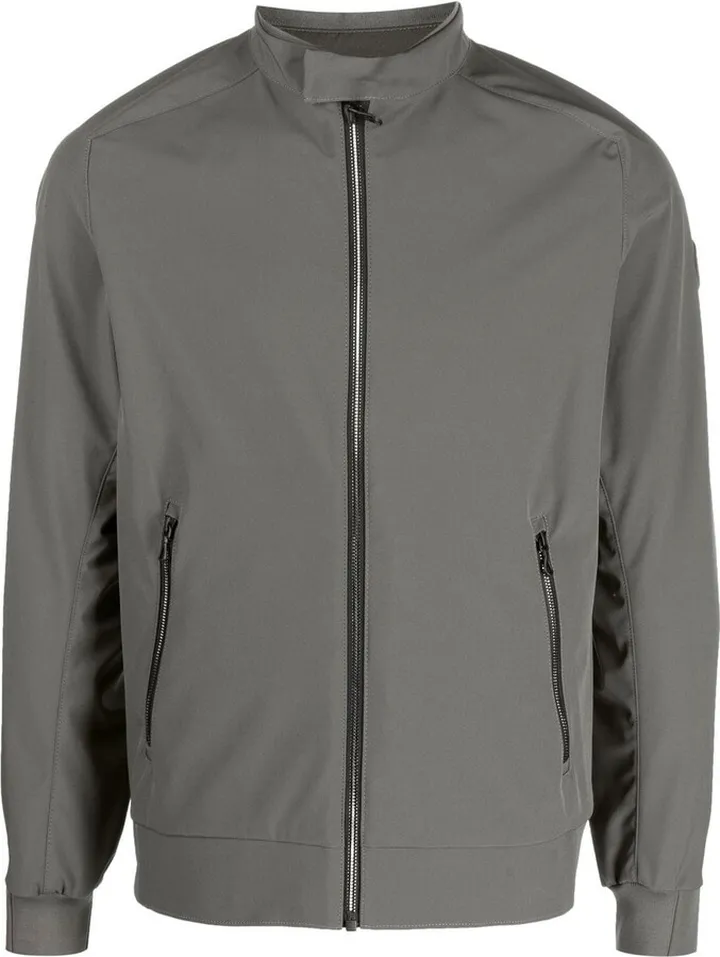 Long-Sleeved Zip-Up Bomber Jacket
